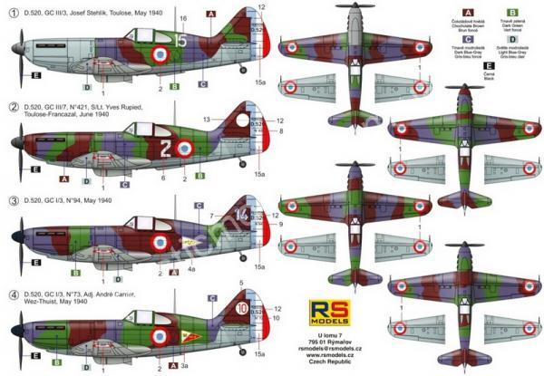 1/72 RS models 92255 Dewoitine D.520