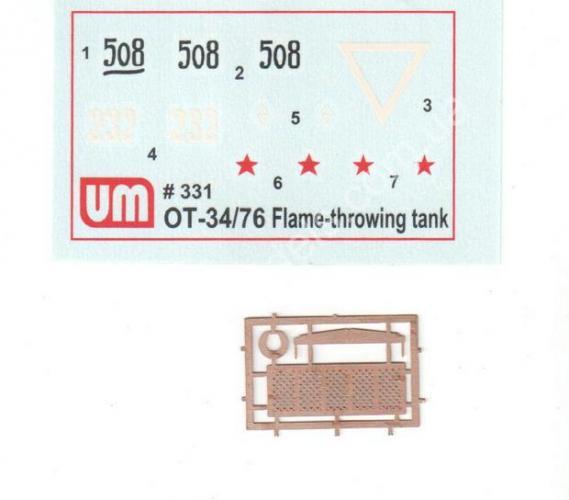 1/72 UM 331 Flame-thrower tank OT-34/76