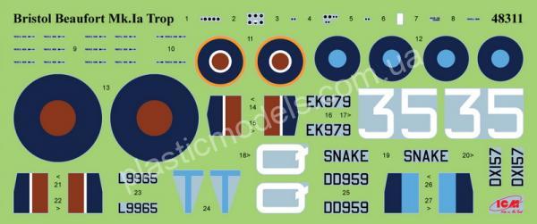 1/48 ICM 48311 Bristol Beaufort Mk.IA with tropical filters