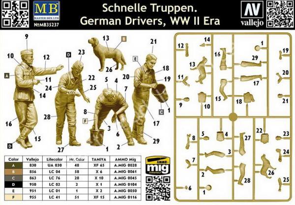 Schnelle Truppen - German WWII Drivers 1/35 Master Box 35327