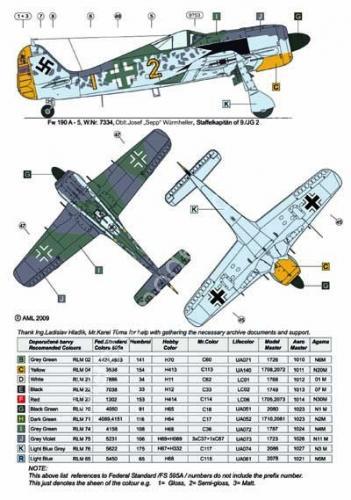 1/48 AML AMLD 48032 German Aces in Focke Wulf 190Aďs