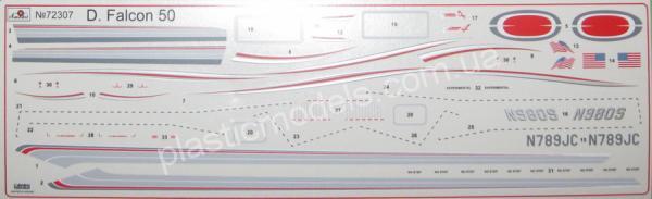 1/72 A-model 72307 реактивный Dassault Falcon 50 (version with winglets)