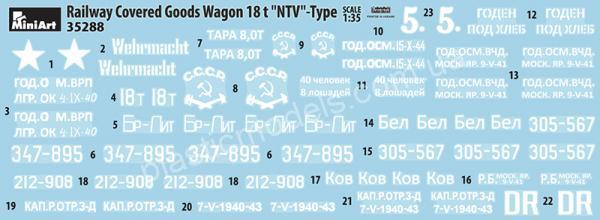 1/35 MiniArt 35288 Railway Covered-Goods Wagon 18t ''NTV'' Type
