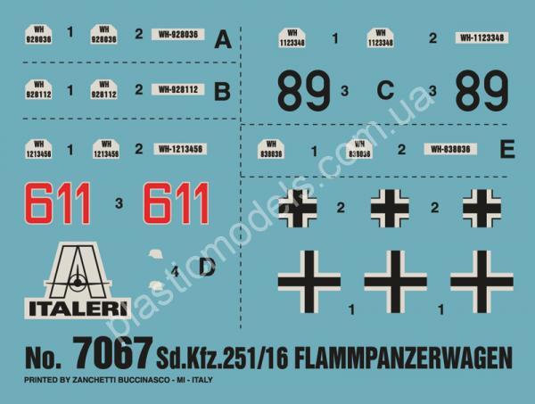 1/72 Italeri 7067 Sd.Kfz. 251/16 Flammpanzerwagen