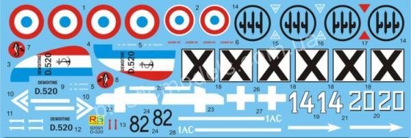 1/72 RS models 92091 Dewoitine D-520 Bulgaria