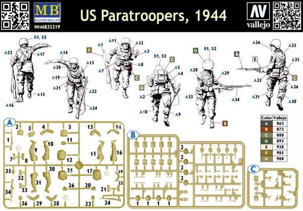 1/35 Master Box 35219 US Paratroopers, 1944