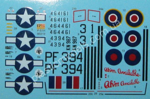 1/72 RS models 92219 P-51H Mustang