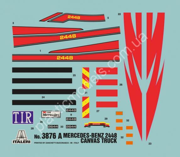 1/24 Italeri 3876 Mercedes-Benz 2448 Canvas Truck