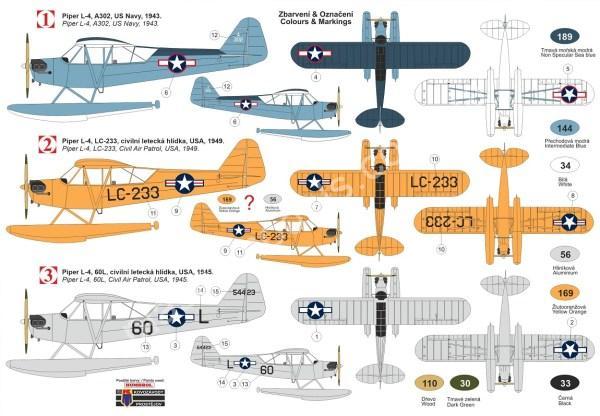 1/72 Kovozavody Prostejov 0192 Piper L-4 “Grasshopper” w/Float