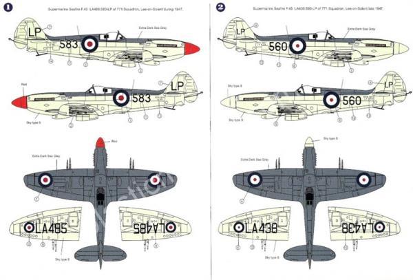 1/72 Admiral 7209 Supermarine Seafire Mk.45 w/PE