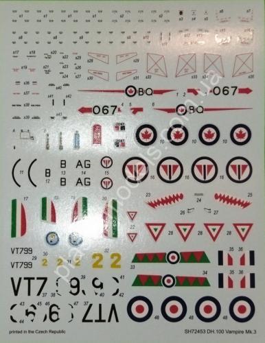 1/72 Special hobby 72453 DH.100 Vampire Mk.3 ’European and American Operators’