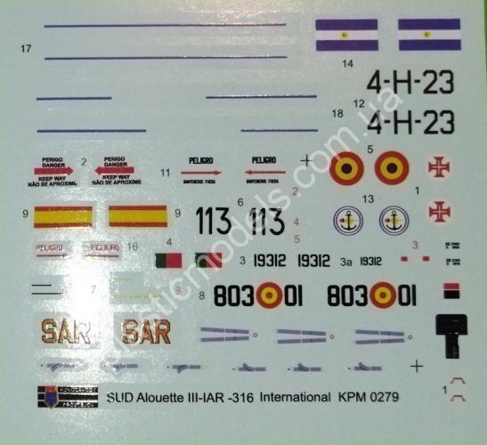 1/72 Kovozavody Prostejov 0279 Alouette III „International“