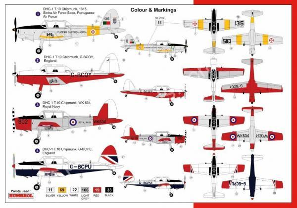 1/72 AZ model 7559 De Havilland Canada DHC-1 Chipmunk T.10 with Lycoming engine
