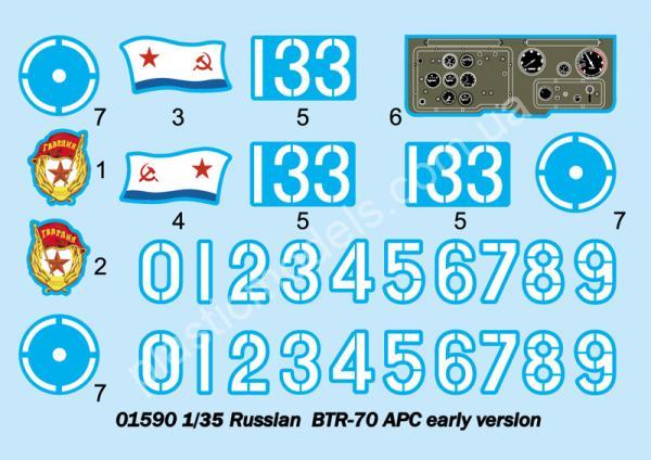 1/35 Trumpeter 1590 Russian BTR-70 APC early version