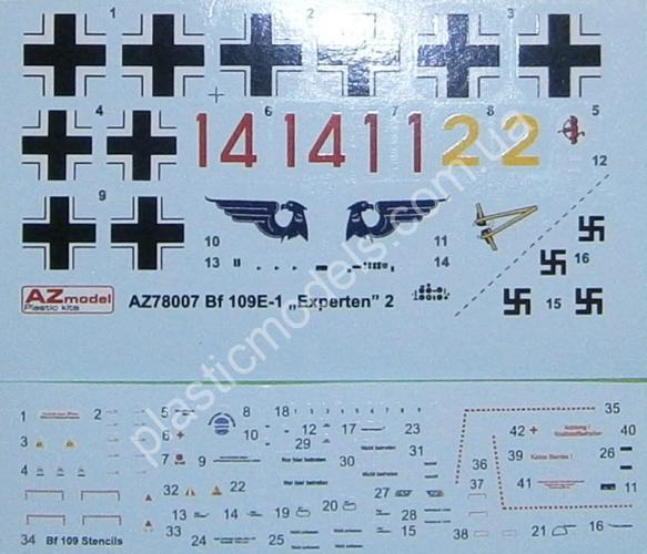 1/72 AZ model 7807 Bf 109E-1 „Experten 2“