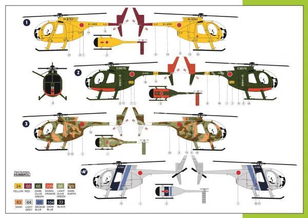 1/72 AZ model 7428 Kawasaki OH-6J