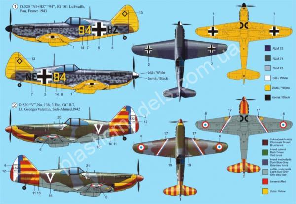 1/72 RS models 92097 Dewoitine D-520 Luftwaffe