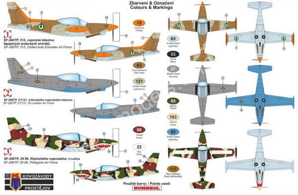 1/48 Kovozavody Prostejov 4814 SIAI Marchetti SF.260TP 