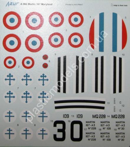 1/72 Azur 066 Martin Maryland 'In FAFL service'