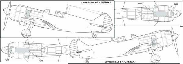 1/48 AML AMLA 48021 Набор для переделки Лавочкина Ла-5 / 5F