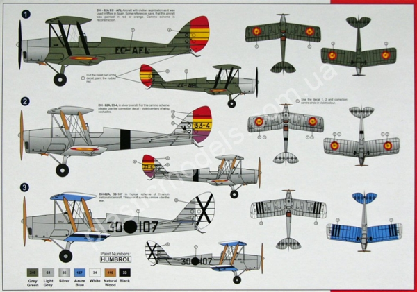 1/72 AZ model 7422 DH-82A Tiger Moth (Over Spain) HQ