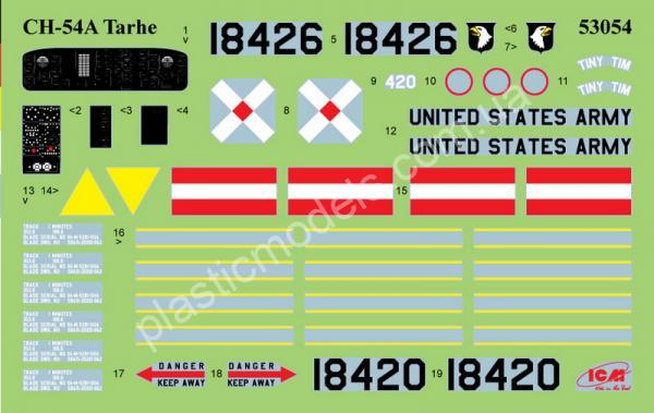 1/35 ICM 53054 Sikorsky CH-54A Tarhe US Heavy Helicopter