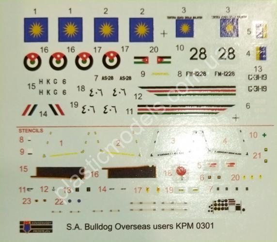 1/72 Kovozavody Prostejov 0301 S.A. Bulldog T.1 „Overseas services“