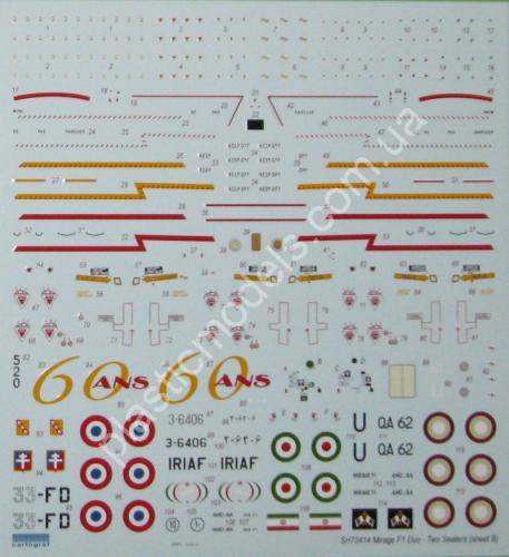 1/72 Special hobby 72414 Mirage F.1 Duo Pack & Book