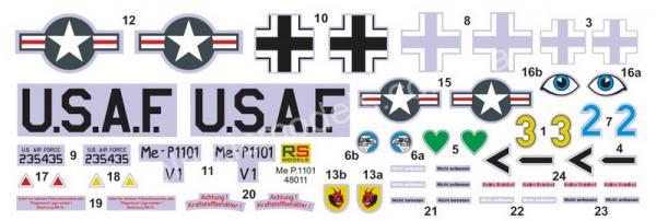 1/48 RS models 48011 Messerschmitt Me P.1101