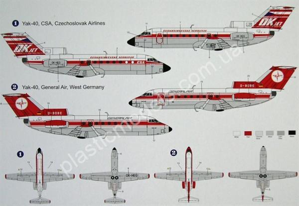 1/144 AZ model 14414 Yakovlev Yak-40 (ČSA, General Air)