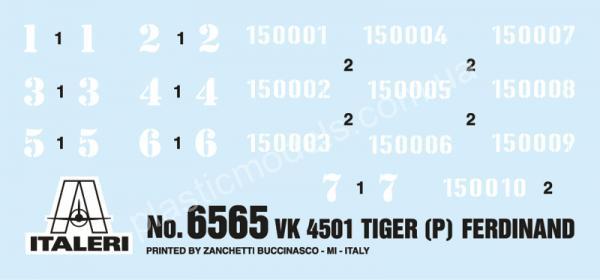 1/35 Italeri 6565 VK 4501(P) Tiger Ferdinand