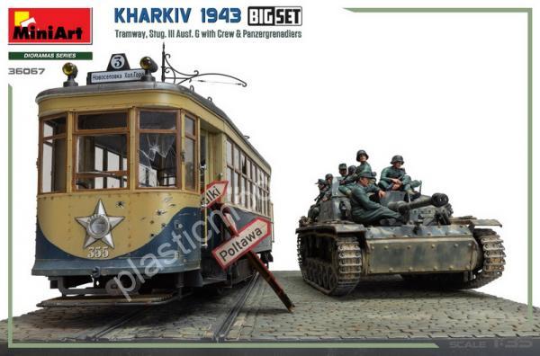 1/35 MiniArt 36067 Kharkiv 1943: Tram & Stug. III Ausf. G w/Crew. Big Set
