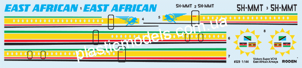 1/144 Roden 329 Vickers Super VC10 Type 1154 (East African Airways)