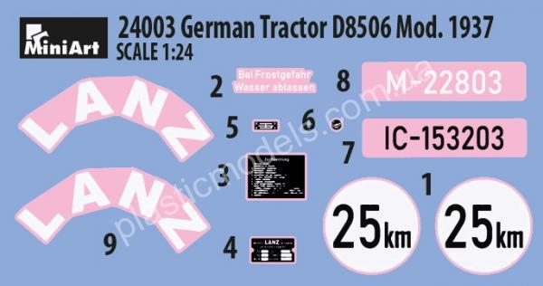 1/24 Mini-art 24003 D8506 MOD. 1937 German Tractor