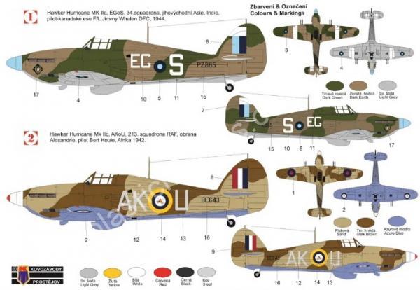 1/72 Kovozavody Prostejov 0011 Hawker Hurricane Mk.IIc “Aces”