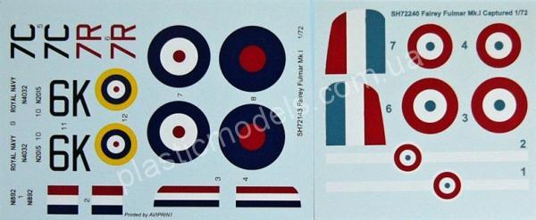 1/72 Special hobby 72240 Fairey Fulmar Mk.I 'Capture Marking'