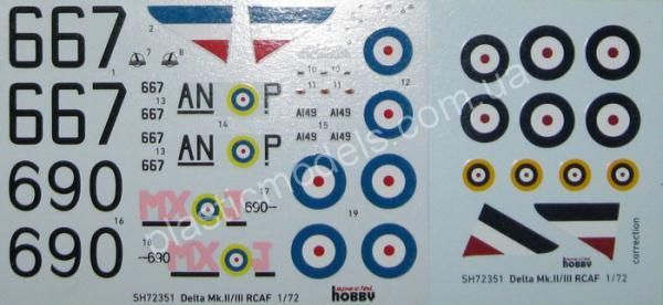 1/72 Special hobby 72351 Delta Mk. II/ III RCAF