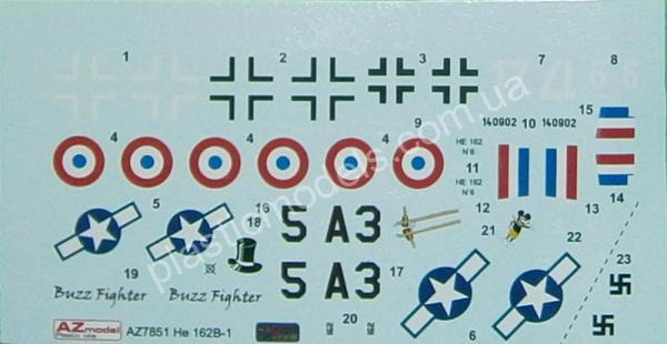1/72 AZ model 7851 Heinkel He 162B-1 