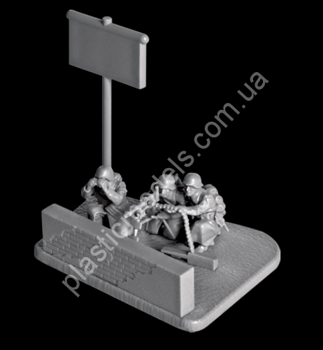 1/72 Zvezda 6210 Немецкий пулемёт MG-34 с расчётом 1941-1945 (зима)