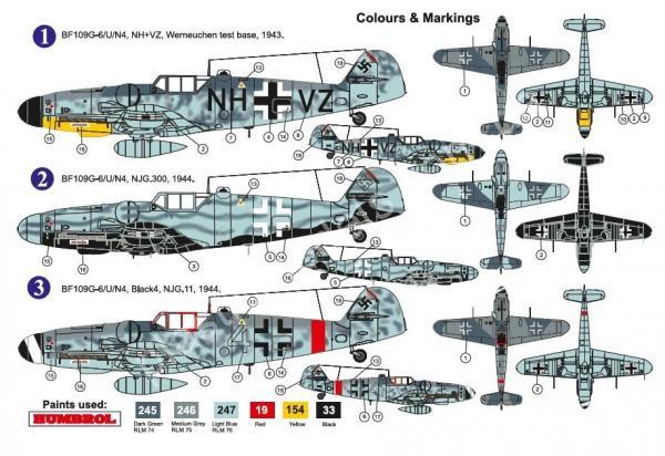 1/72 AZ model 7614 Messerschmitt Bf 109G-6/U/N4 w/FuG350 Naxos