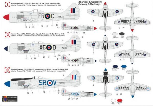 1/72 Kovozavody Prostejov 0228 Tempest F.2 „Silver Wings“