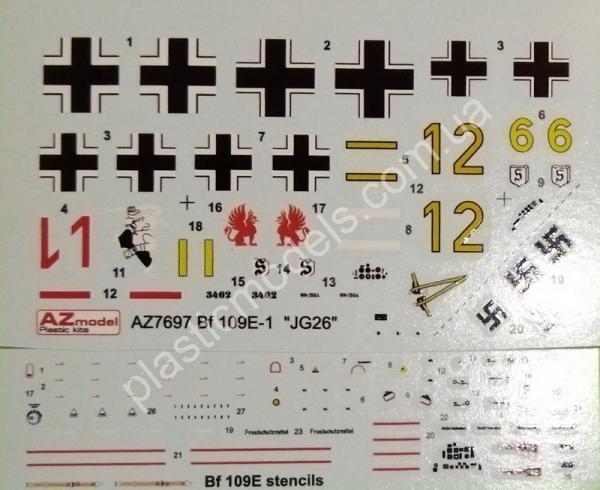 1/72 AZ model 7697 Messerschmitt Bf 109E-1 „JG.26“