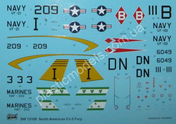 1/72 Sword 72108 North American FJ-3 Fury