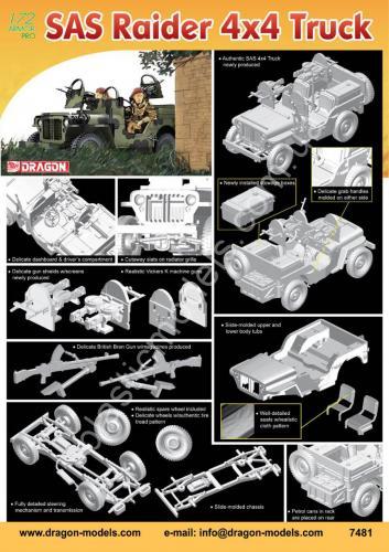 1/72 Dragon 7481 SAS Raider 4x4 Truck