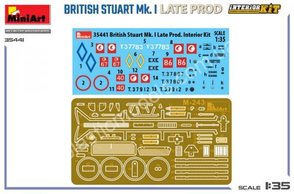1/35 MiniArt 35441 British Stuart Mk. I Late Prod Interior Kit