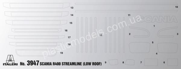 1/24 Italeri 3947 Scania R400 Streamline Flat Roof