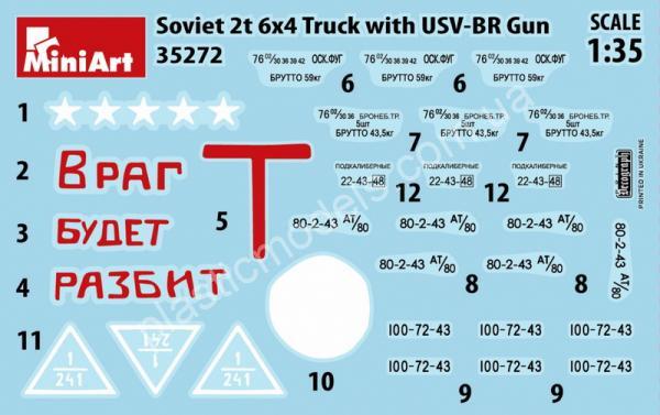 1/35 MiniArt 35272 Soviet 2 Ton truck 6x4 & 76-mm USV-BR Gun