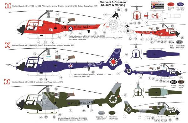 1/48 Kovozavody Prostejov 4812 Westland Gazele AS.1