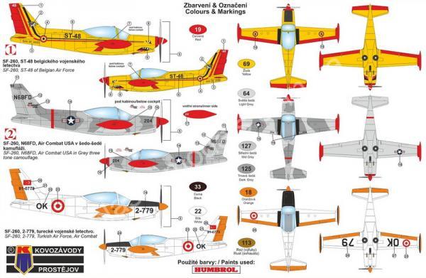 1/48 Kovozavody Prostejov 4815 SIAI Marchetti SF.260D 