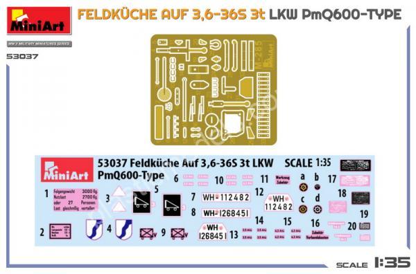1/35 MiniArt 53037 Feldküche AUF 3,6-36S 3t LKW PmQ600-Type